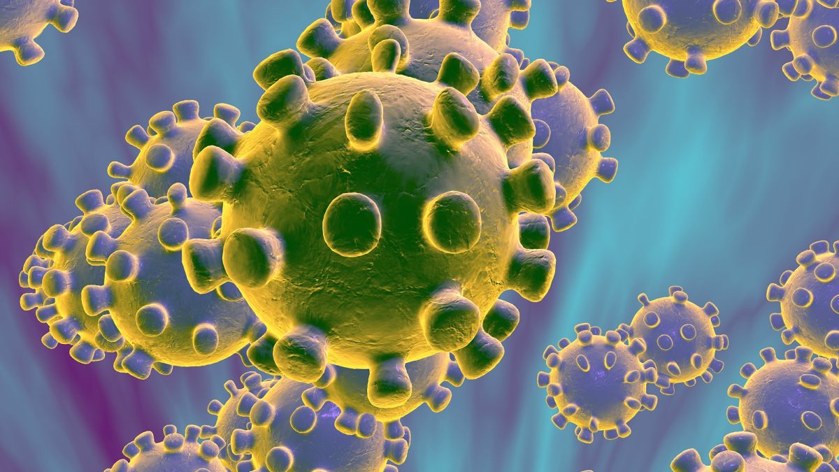 Microscopic image of the Covid-19 virus